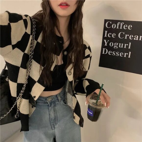 Check Cardigan - Picture 3 of 5